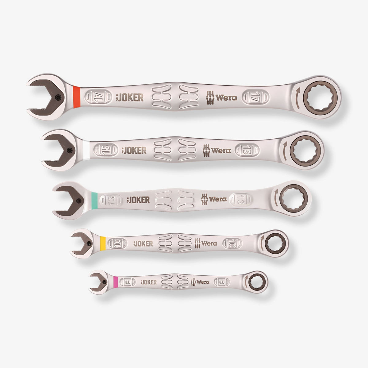 Wera sett ratcheting kombinasjonsnøkler | 5 varer | (8/10/13/15/17 mm) - ebiketech