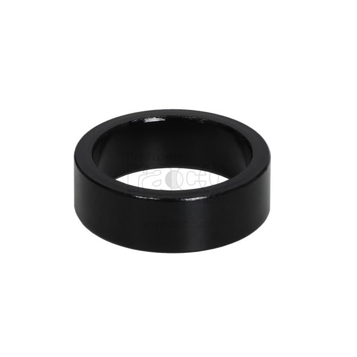 1 "Spacer | 10 mm ring | Legering | Svart | 10 stk - ebiketech