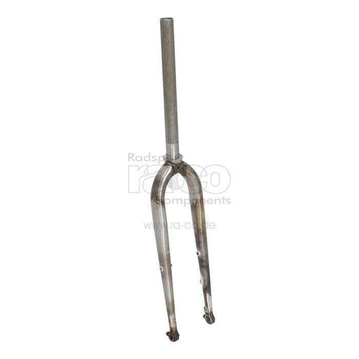 28 "grus / trekking gaffel | stål | Unvarnished | 1 1/8" foran | DISC, HH12 x 1,5 | Quill lengde 350 mm, med Lowrider Eyelets og lysehull - ebiketech