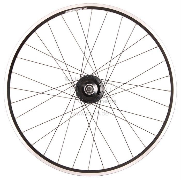 Bakhjul 28 "| Clincher Rim | Solid aksel, Zac2000 Rim Black, Shimano Alfine 8s Gearhub Black, inkl. Skifter - ebiketech