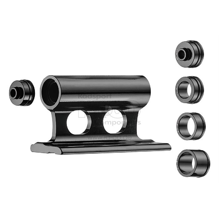 Bike Fork Mount for Rack Carrier | Rask utgivelse og gjennom akselen 12 og 15 mm | svart - ebiketech