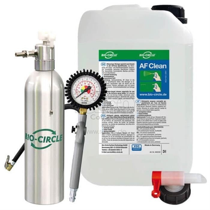 Bio-Circle Air Force Starter Set | Sprayenhet inkludert renere | Luftforsvarets trykkluftflaske, renere, trykkluftventil, avløps kuk - ebiketech