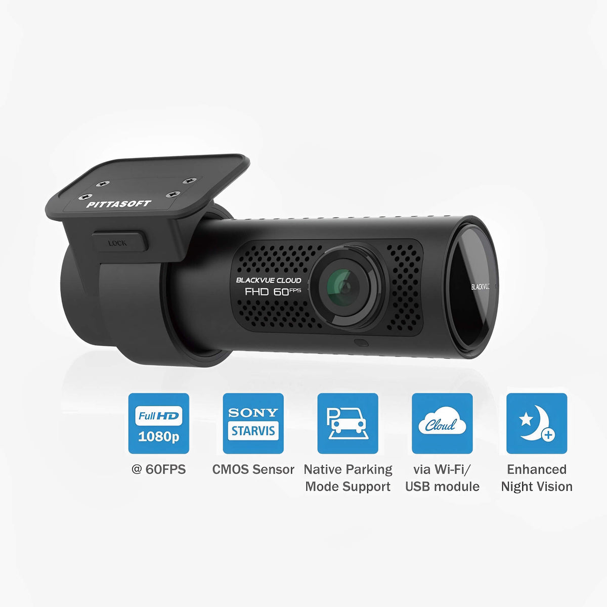 BlackVue DR750X Plus 1CH Dashbordkamera 1 kanals WiFi, GPS, Full HD, 60 b/s - ebiketech