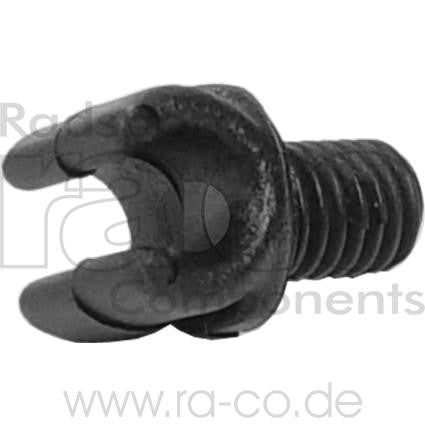 Bowden kabel ytre skallholder | 1-fold for lavt rør | med tråd M5 x 9 mm | for 4 mm STI Case | 100 stk - ebiketech