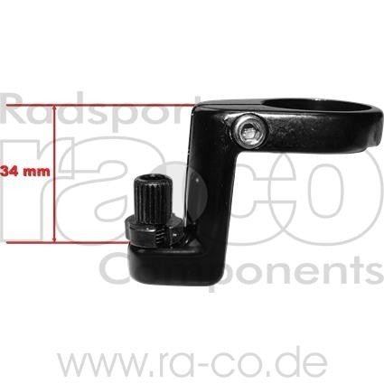 Bremsekabelholder | Forhjulet | 28,6 mm | Ekstra lang 34 mm | svart - ebiketech