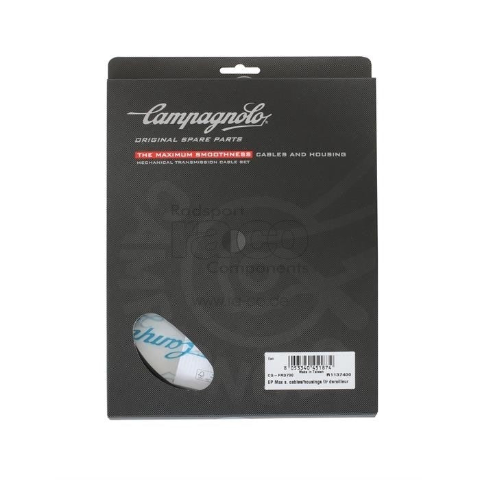 Campagnolo kabel sett for bak/frontderailleur "Max glatthet" | svart | CG-FRD700 - ebiketech