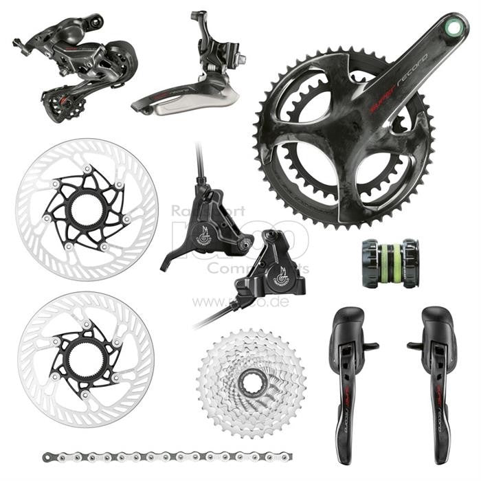 Campagnolo Super Record 2x12 Speed ??Groupset Disc | med hydrauliske bremser | svart - ebiketech