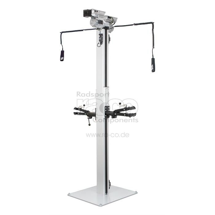 Cyclus Tools Bikelift GDGT90-S0 Reparasjonsstativ | Høydeposisjon elektrisk justerbar | uten klemmer | 2 arbeidsplasser - ebiketech
