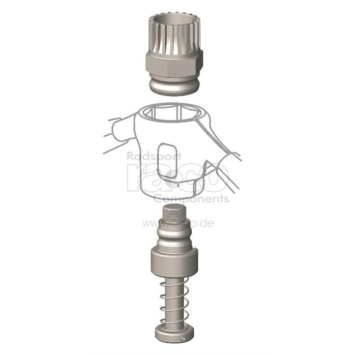 Cyclus Tools Bottom Bracket Tool - ISIS Drive M15x1; Truvativ BB Power Spline M15x1 - ebiketech