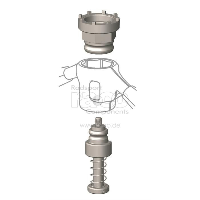 Cyclus Tools Bottom Bracket Tool-Shimano FC-952/951/950/750/739/570/569/BB-M950; Truvativ M8x1 - ebiketech