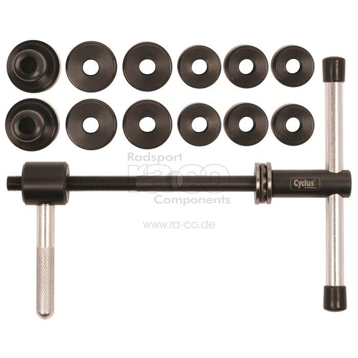 Cyclus Tools Campagnolo Hub Cup Press, alle knutepunkter, foran bak, inkluderer busker - ebiketech