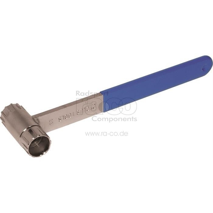 Cyclus Tools Cassette Tool, Shimano + S.I.S., Solide aksler, med gummi dekket håndtak - ebiketech
