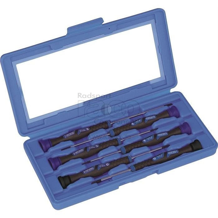 Cyclus Tools Sett med skrutrekkere for presisjonsmekanikk 4 Flat / 2 Phillips i plastboks - ebiketech