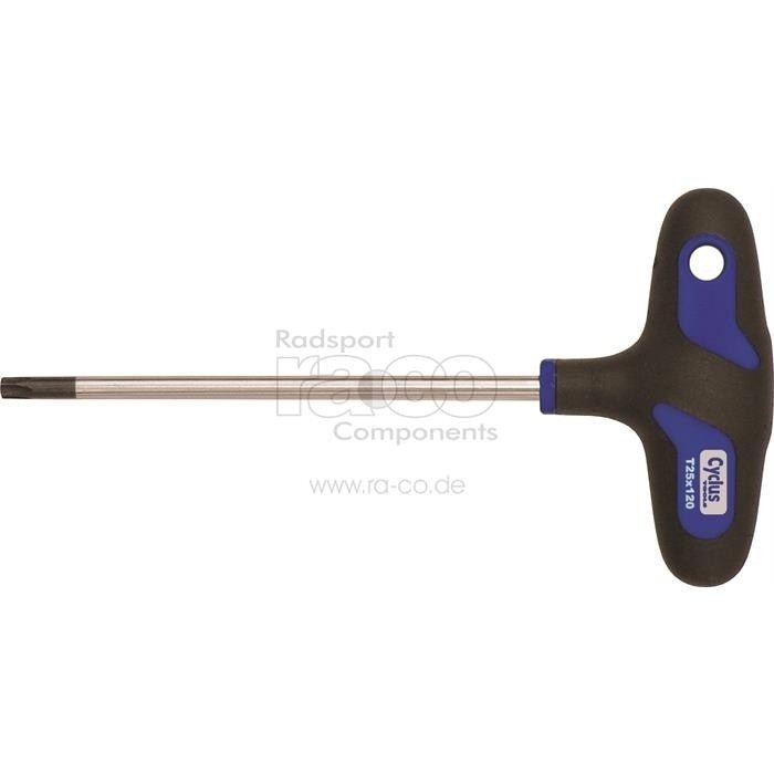 Cyclus Tools skrutrekker TX 25, lengde 120 mm, med multikomponent t-håndtak - ebiketech