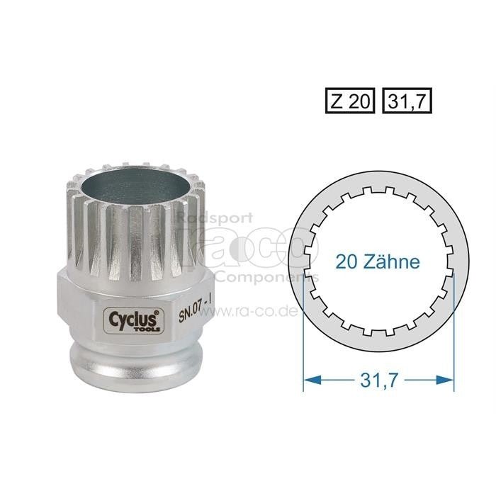 Cyclus Tools SNAP.IN BOTTOM BRACKET TOOL ISIS DRIVE, TRUVATIV POWER SPLINE - SN.07 -I - ebiketech