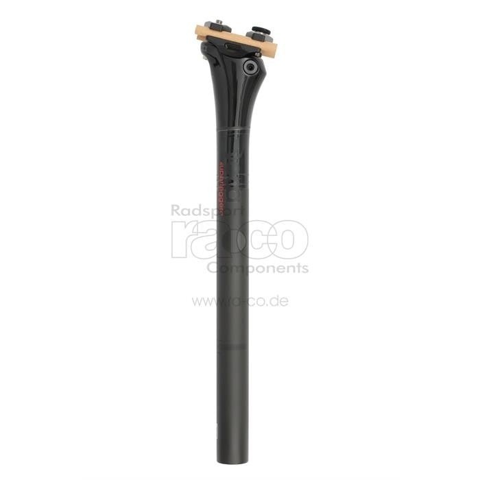 Deda Superleggero 0 mm setepost | karbon | 27,2 mm | Lengde 350 mm, forskyvning 0 mm | Polish on Black (POB) - ebiketech