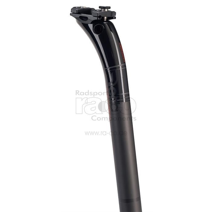Deda Superleggero 25 mm setepost | karbon | 27,2 mm | Lengde 350 mm, forskjøvet 25 mm | Polish on Black (POB) - ebiketech