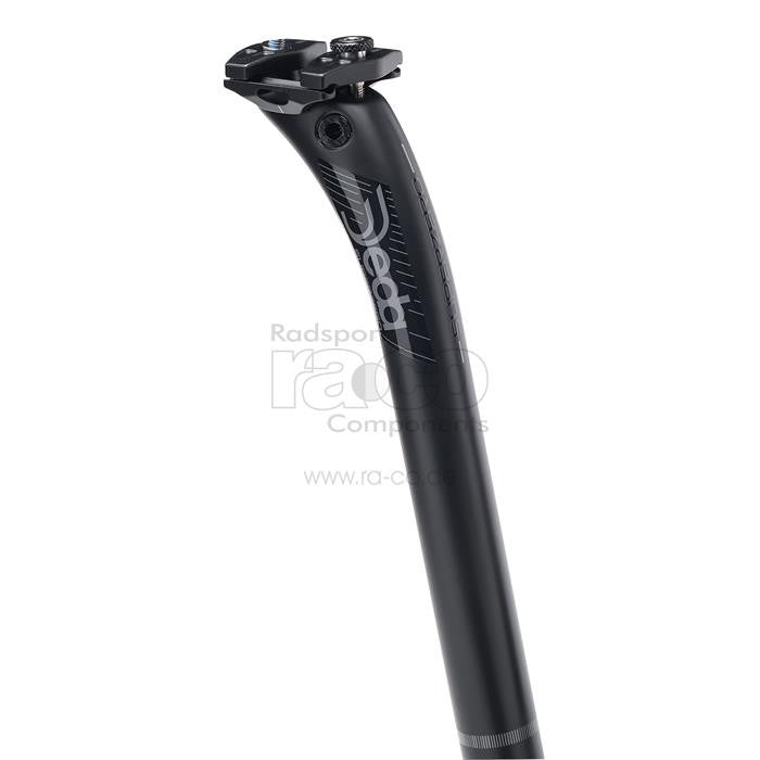 Deda Superzero Seat Post | karbon | 27,2 mm | Lengde 350 mm, tilbakeslag 25 mm | Polish on Black (POB) - ebiketech