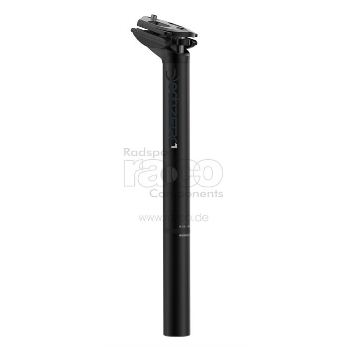 Deda Zero 1 Seat Post | legering | 27,2 mm | Lengde 350 mm, forskjøvet 20 mm | Svart (Bob) - ebiketech