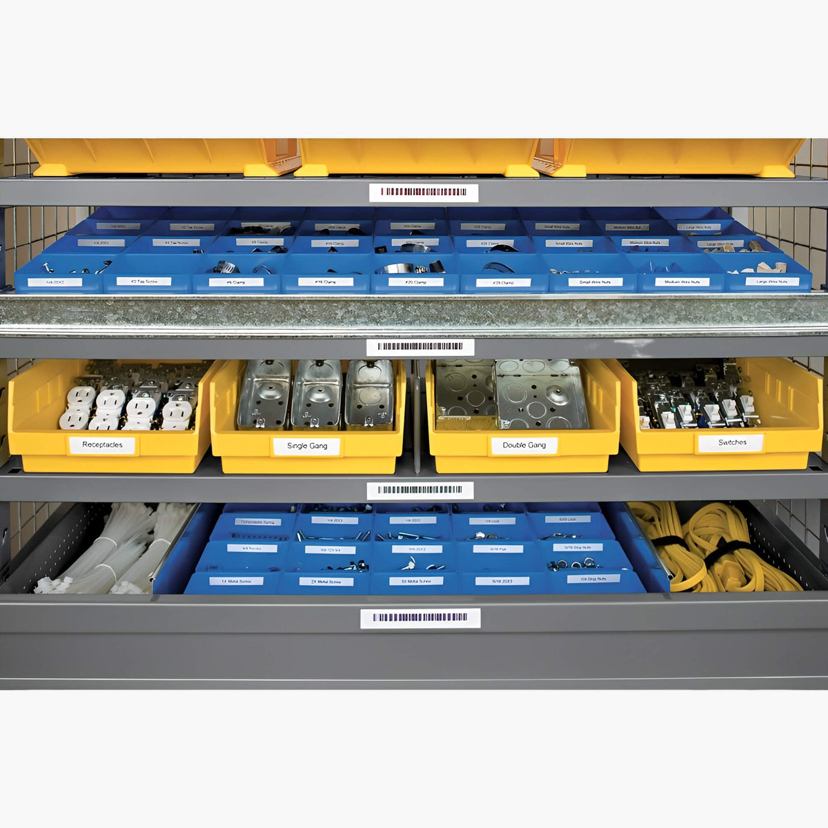 DYMO Label Nylon Sort på Hvit 24mm 3.5m S0773840 - Industri etiketter i Nylon for Dymo Rhino 6000 - ebiketech