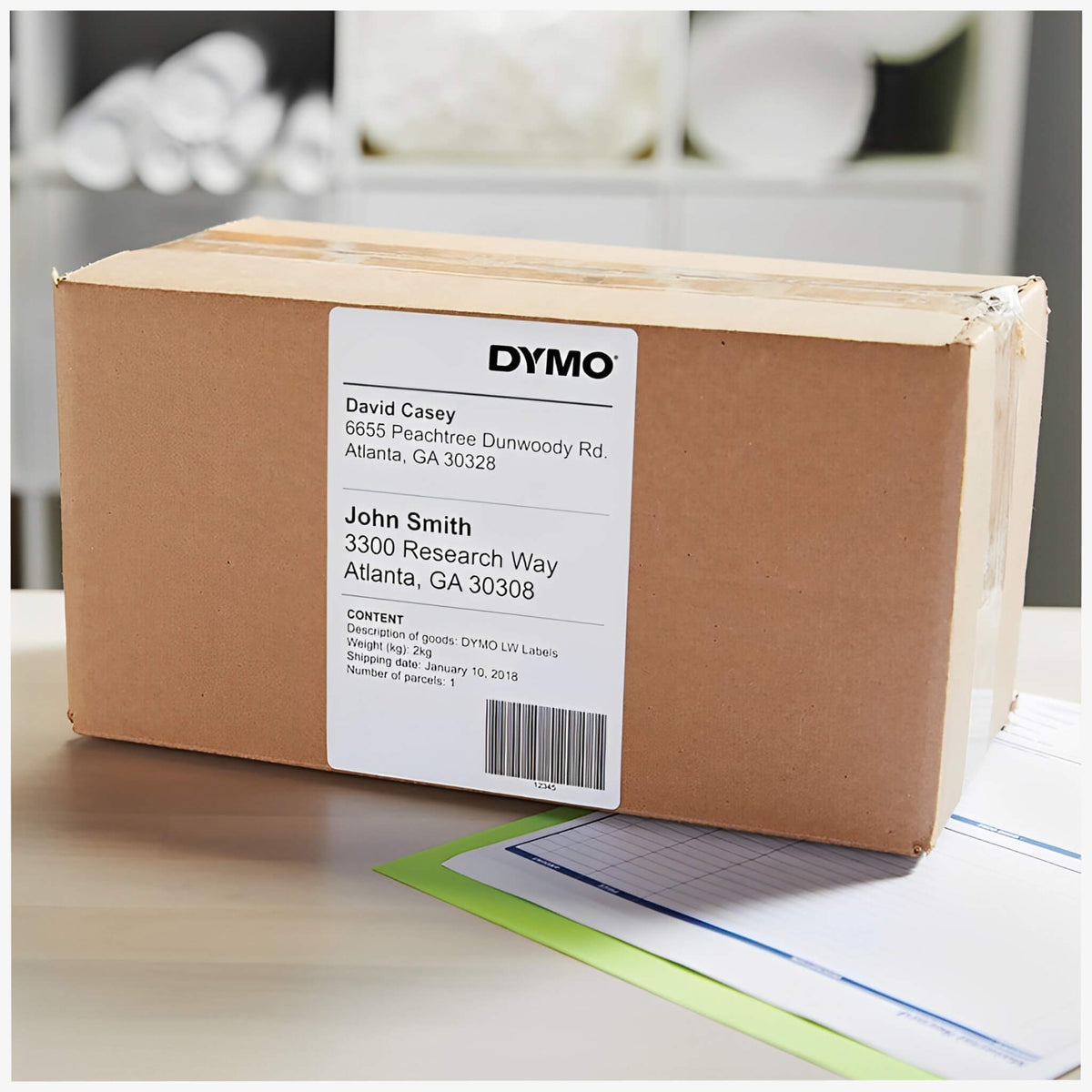 Dymo LabelWriter 4XL Ekstra store fraktetiketter 104x159mm (UPS) 220 stk. S0904980 - ebiketech