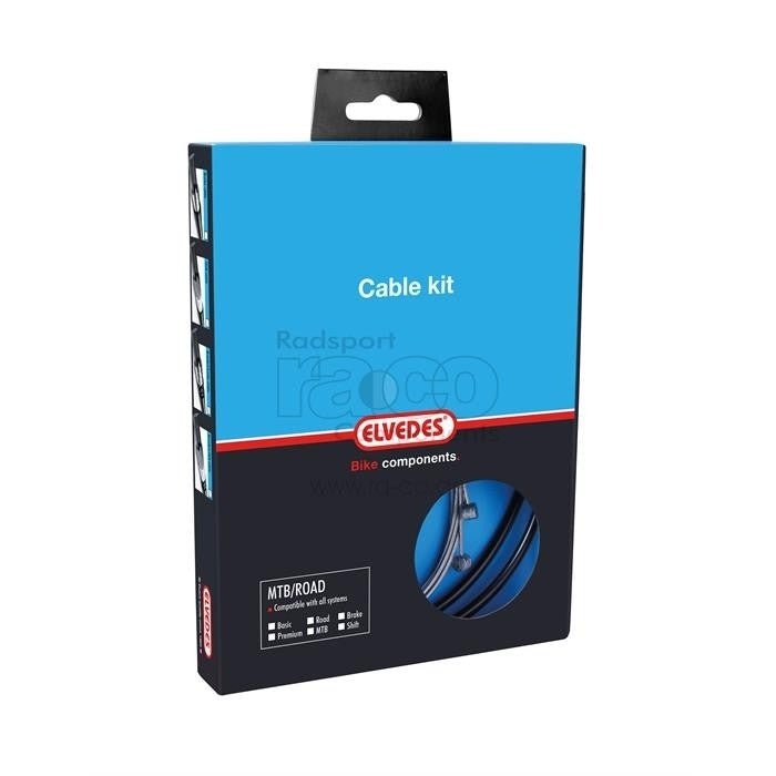 Elvedes ATB / Race Shift Cable Set | inkl. ytre foringsrør, kabel og heter - ebiketech