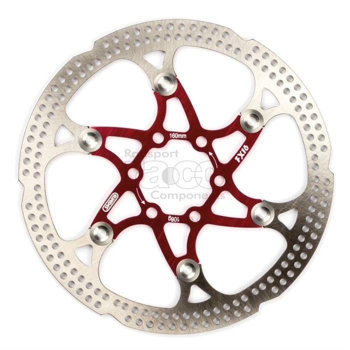 ELVEDES BRAKE DISC FX16 ROTOR | 160 mm | 6 bolt | Rustfritt stål/aluminium | 108 g - ebiketech