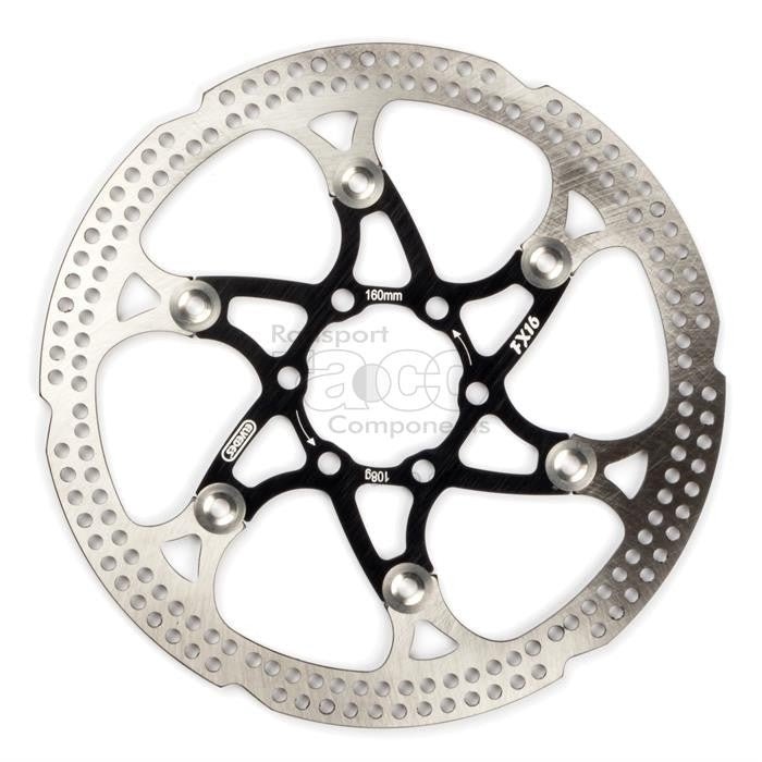 ELVEDES BRAKE DISC FX16 ROTOR | 160 mm | 6 bolt | Rustfritt stål/aluminium | 108 g - ebiketech