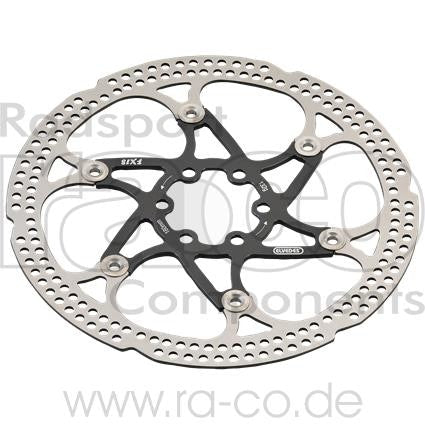ELVEDES BRAKE DISC FX18 ROTOR | 180 mm | 6 bolt | Rustfritt stål/aluminium | 132 g - ebiketech
