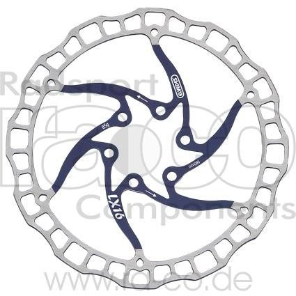 ELVEDES BRAKE DISC LX16 ROTOR | 160 mm | 6 bolt | Rustfritt stål | 85 g - ebiketech