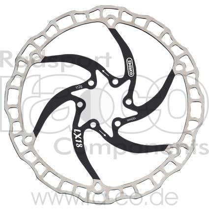 ELVEDES BRAKE DISC LX18 ROTOR | 180 mm | 6 bolt | Rustfritt stål | 112 g - ebiketech