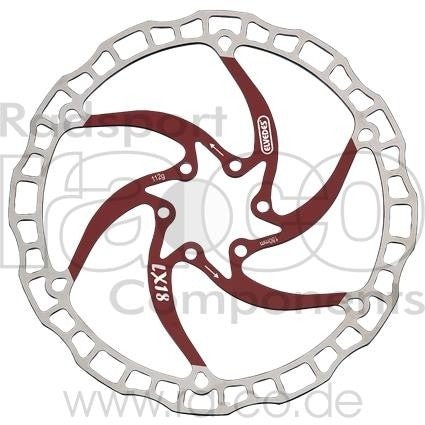 ELVEDES BRAKE DISC LX18 ROTOR | 180 mm | 6 bolt | Rustfritt stål | 112 g - ebiketech