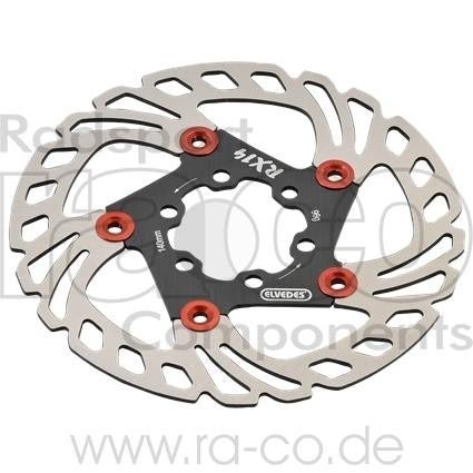 ELVEDES BRAKE DISC RX14 ROTOR | 140 mm | 6 bolt | Rustfritt stål/aluminium | 96 g - ebiketech