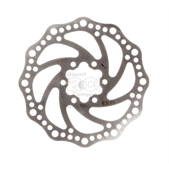 ELVEDES BRAKE DISC SX14 ROTOR | 140 mm | 6 bolt | Rustfritt stål | 86 g | sølv - ebiketech