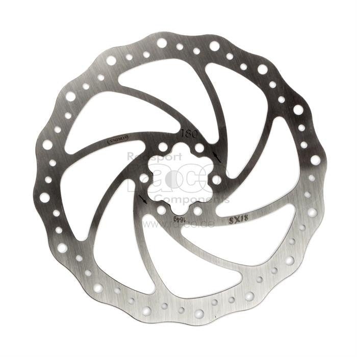 ELVEDES BRAKE DISC SX18 ROTOR | 180 mm | 6 bolt | Rustfritt stål | 151 g | sølv - ebiketech
