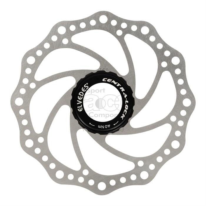 ELVEDES BRAKE DISC SXC 16 Rotor | 160 mm | CenterLock | Rustfritt stål | 138 g | sølv, inkl. låsring - ebiketech