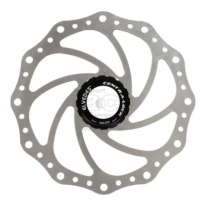 ELVEDES BRAKE DISC SXC 18 Rotor | 180 mm | CenterLock | Rustfritt stål | 151 g | sølv, inkl. låsring - ebiketech