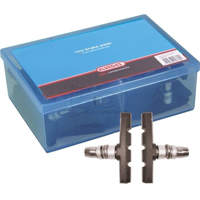 ELVEDES BRAKE PADS PAR FOR V-BREKS 72 mm | (6816-boks) | 25 stk par - ebiketech