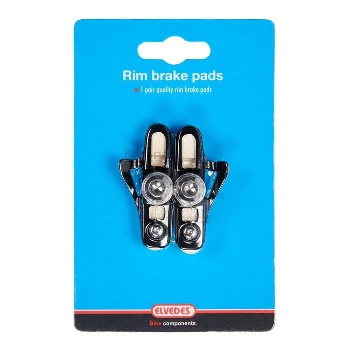 Elvedes bremsesko par for Shimano brems "hvit" | (6835) | Utskiftbare bremsegummier - ebiketech