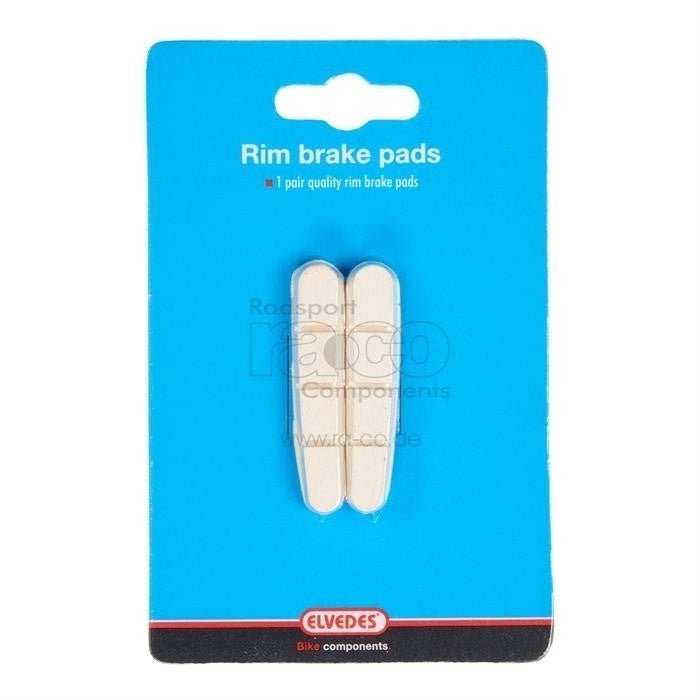 Elvedes erstatningsbremsegummipar for Shimano "White" | (6837) | Passer for (6811), (6835) - ebiketech