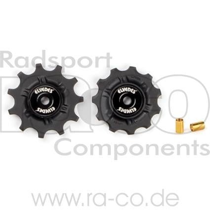 ELVEDES Jockey Wheels P2 | Sett 2x11 tenner (1x standard, 1x smarrowwide), flains stålkulelager | Shimano, Campagnolo, Sram - ebiketech