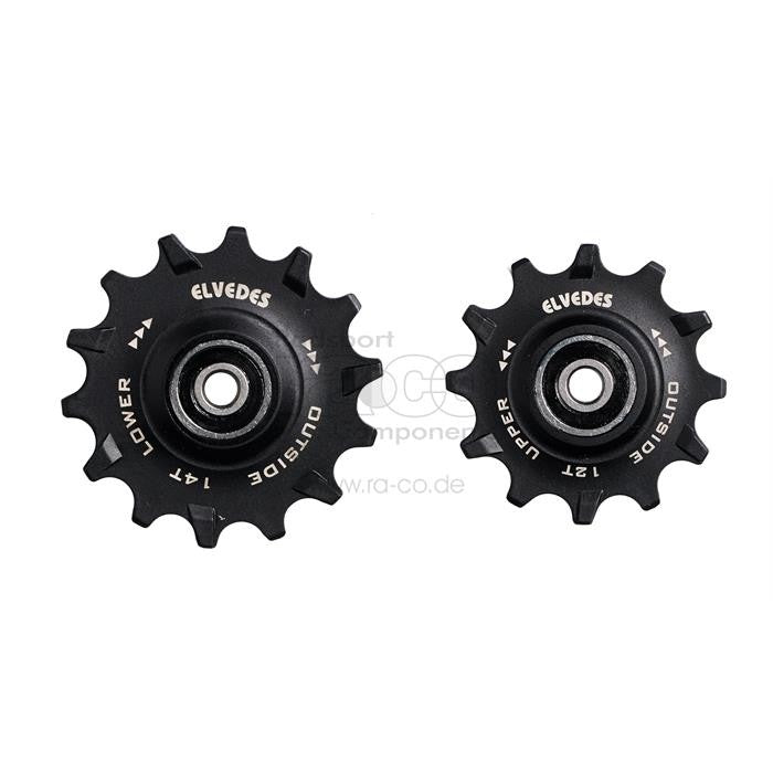 ELVEDES Jockey Wheels P4 | Sett 1x12 & 1x14 tenner | SRAM 1x12 & 2x11 - ebiketech