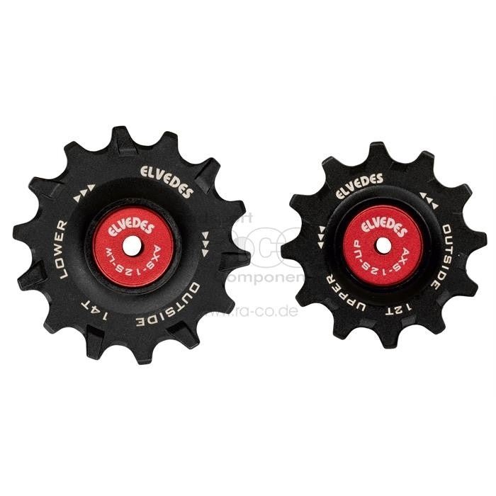 ELVEDES Jockey Wheels | Sett 1x12 & 1x14 tenner | For SRAM -akser, keramiske lagre - ebiketech