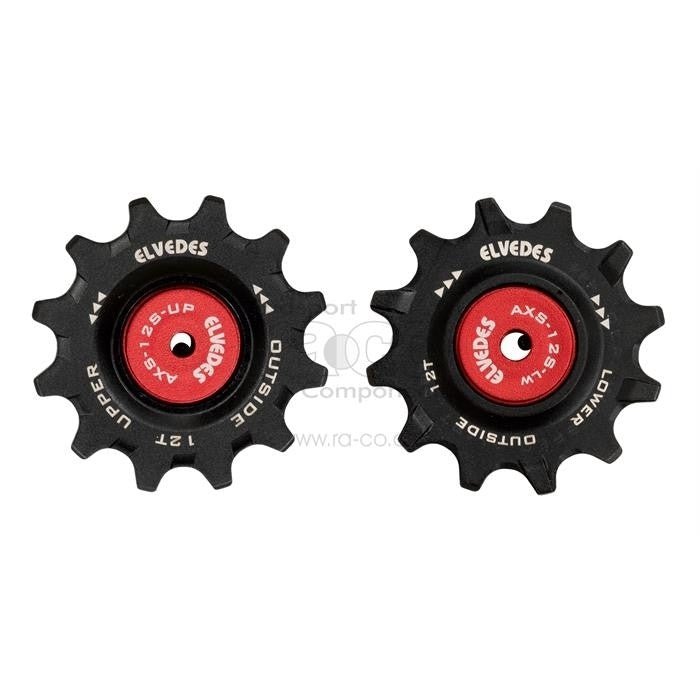 ELVEDES Jockey Wheels | Sett 2x12 tenner | For SRAM -akser, keramiske lagre - ebiketech
