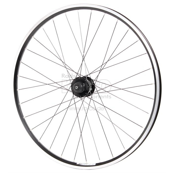 Forhjul 28 "| Clincher Rim | QR, ZAC2000 Rim Black, Shimano Alfine Dynamo Hub Black - ebiketech