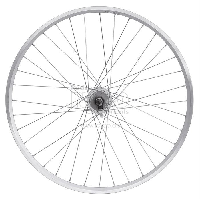 Forhjul 28 "| Clincher Rim | QR, ZAC2000 Rim Silver, Shimano Nexus / DH-C300 Dynamo Hub Silver - ebiketech