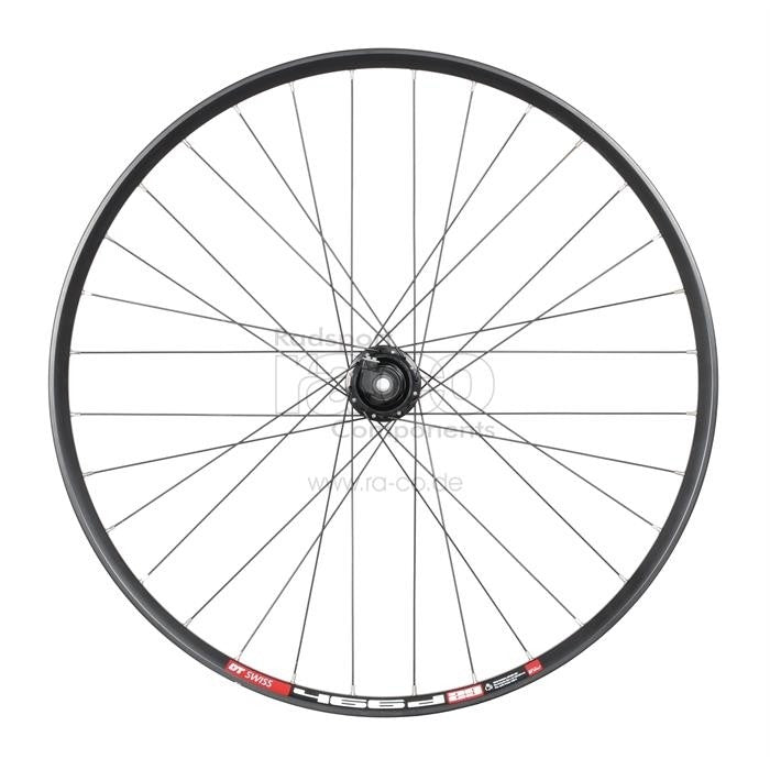 Forhjulskive 28 "| Clincher Rim | HH12/100, DT Swiss 466d Felge Rim Black, Shimano XT (DH-Ur705-3d) Dynamo Hub Black, CenterLock - ebiketech