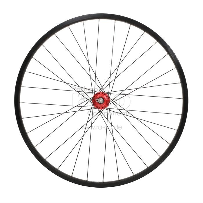 Frakthjulskive 28 "| Clincher Rim | QR, Ryde Andra Rim Black, Son Disc CL Dynamo Hub Red, Centerlock - ebiketech