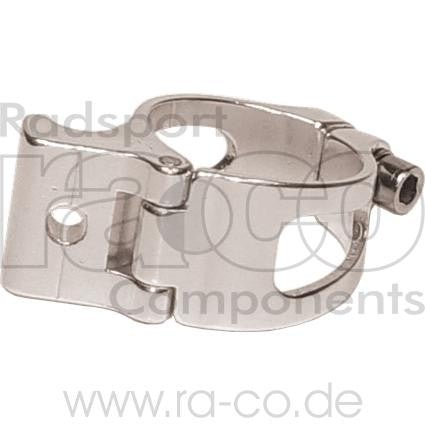 Front Derailleur Clamp -legering | sølv | 31,8 mm | egnet for karbonrammer, 26 g - ebiketech