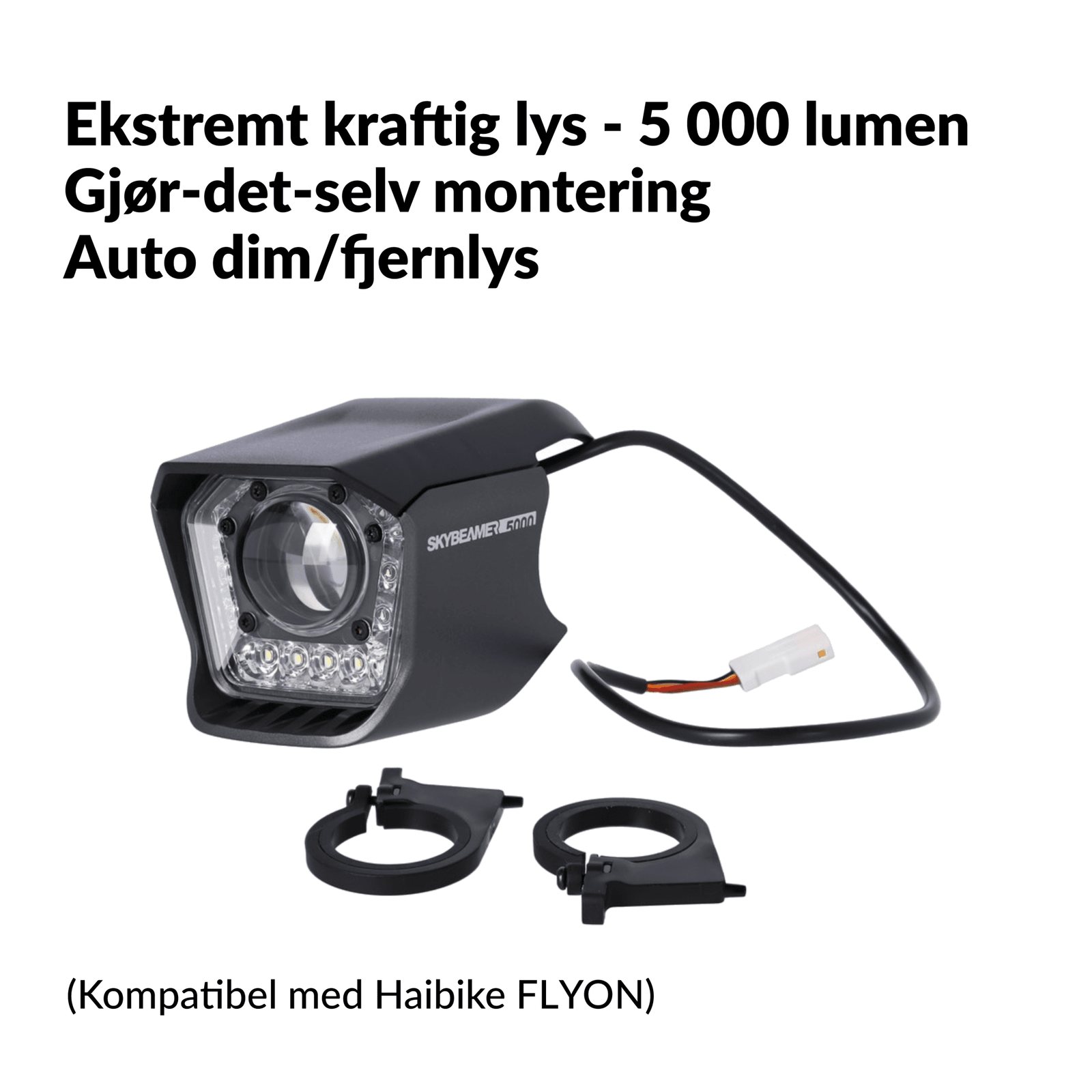 Haibike FLYON Skybeamer 5000 frontlys (over 5 000 lumens) – SE OG BLI SETT! - ebiketechnology